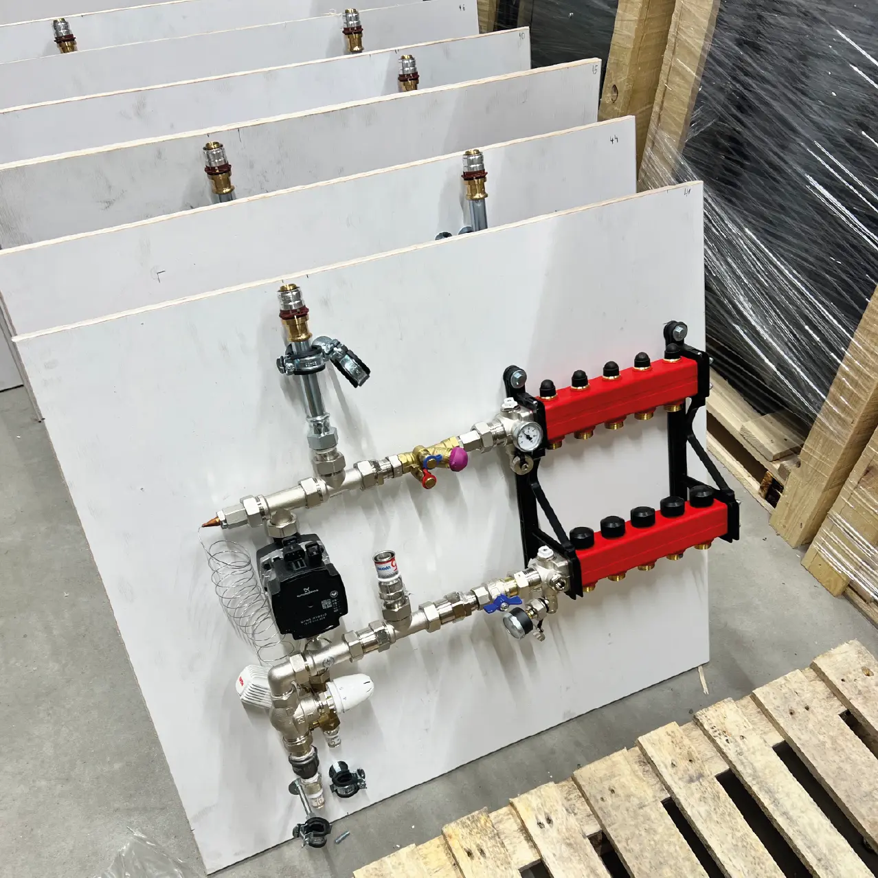 Prefab-vloerverwarming-verdelerborden